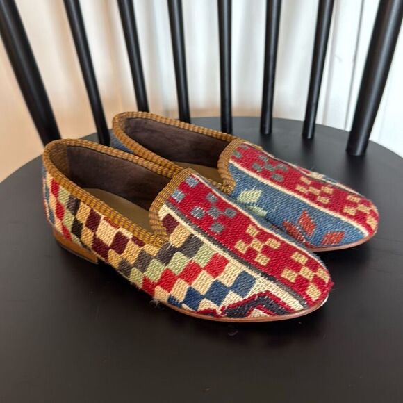 Anthropologie Artemis Designs Havana Smoking Loafers $268 one of a kind 6 - Picture 2 of 11